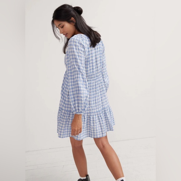 Hatch Maternity Kelsey Blue Gingham Dress - Picture 4 of 7